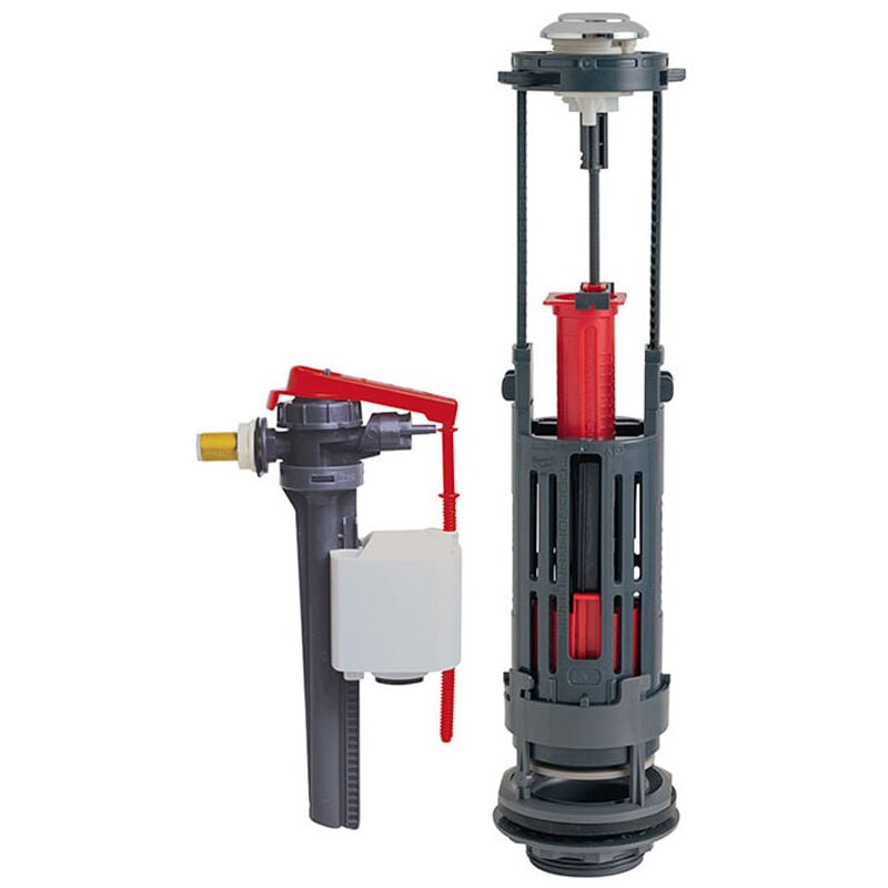 Wirquin Pro - Ensemble Mécanisme nf one double-chasse à ajustement automatique + Flotteur jollifill Silencieux