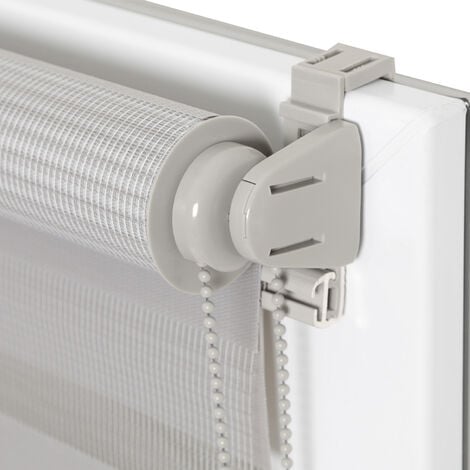 MADECOSTORE Mécanisme pour store enrouleur jour nuit sans percer - Taupe