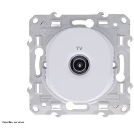 Mécanisme prise TV OVALIS simple blanc - SCHNEIDER ELECTRIC - S320405