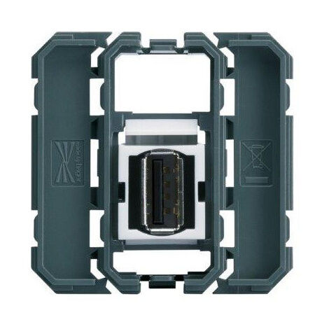 Mécanisme prise USB 2.0 1 poste 2 modules bornier à vis sans enjoliveur ni plaque série Gallery HAGER