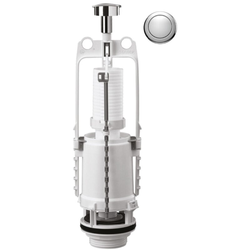 Siamp - Mécanisme de chasse wc switch 22 poussoir simple volume interrompable
