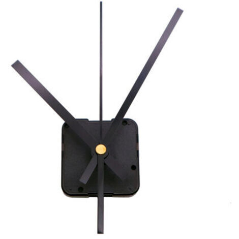 Mecanismo de reloj de cuarzo con manecillas, movimiento de segundos de barrido silencioso, negro, 18,5 x 6,5 x 4 cm