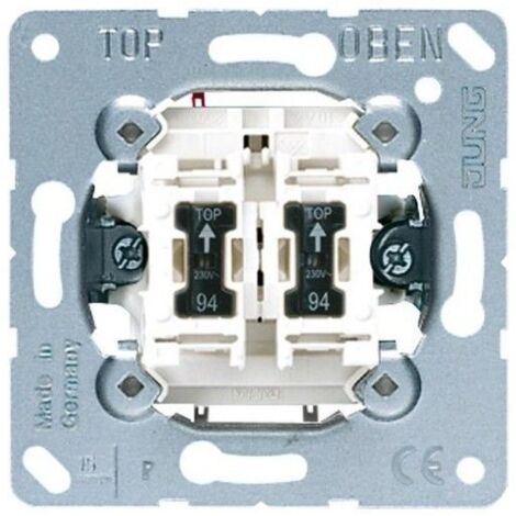 Mecanismo doble interruptor con luminaria 10AX 250V JUNG 505U5