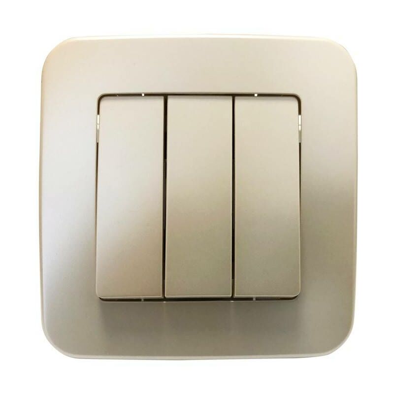 

Barcelona Led - Mecanismo interruptor empotrable de 3 piezas | Marfil