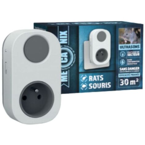 MECANIX - Repousseur ultrasons rats & souris 30 m²