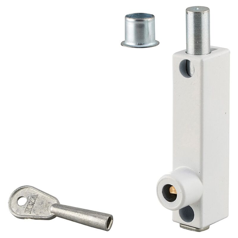 Image of Meccanismo di chiusura con chiave, serratura per finestre, bianco, 1 chiave Thirard