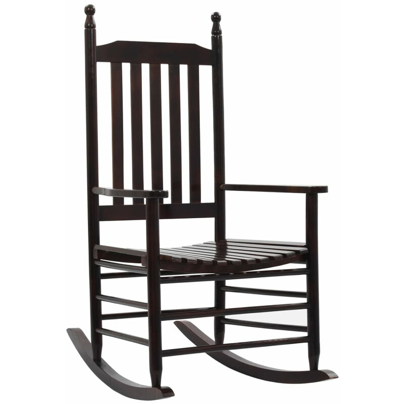 

Mecedora con asiento curvo madera de alamo marron