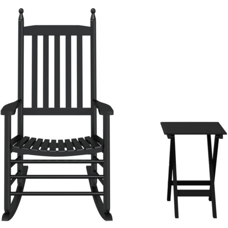 Mecedora con mesa plegable en madera de álamo negro DEC028864
