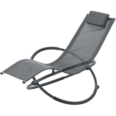 Mecedora de jardín capacidad de carga 150 kg gris oscuro 030009463