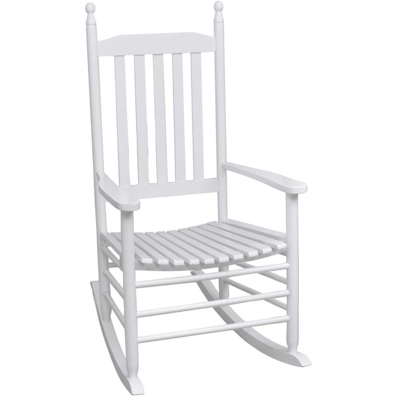 

Mecedora de madera con asiento curvado madera blanca