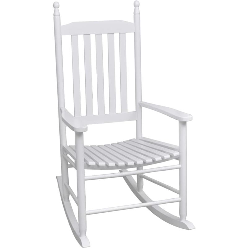 

Mecedora de madera con asiento curvado madera blanca