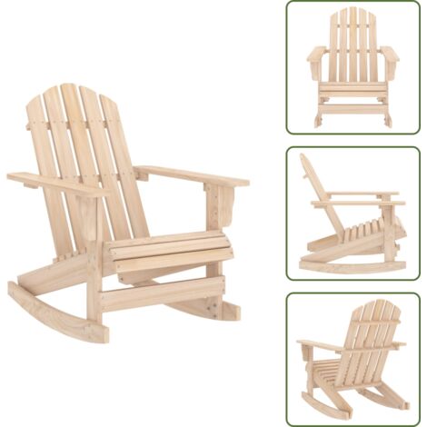 Mecedora de madera - vidaXL Silla mecedora de jardín Adirondack madera maciza de abeto - Silla de jardín de abeto