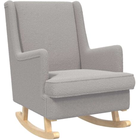 Mecedora Gris Claro 62 x 80 x 85 cm Bouclé