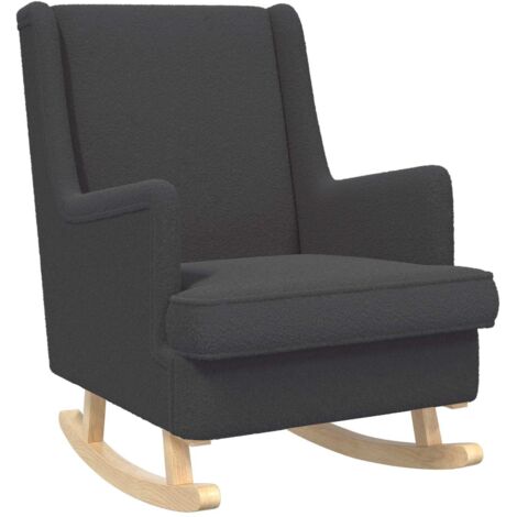 Mecedora Gris oscuro 62 x 80 x 85 cm Bouclé