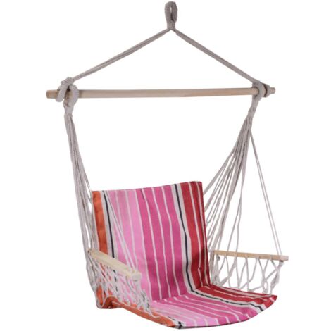 Mecedora tela rayas multicolor cm 50h x 100 cm