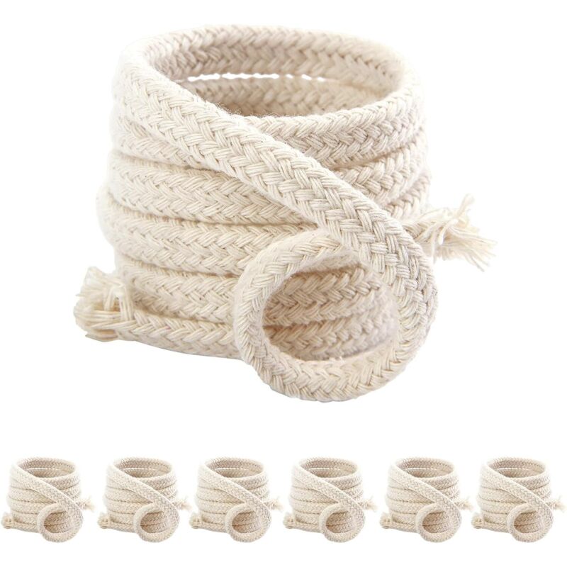 Mecha para lámpara de aceite de 600 cm de diámetro (6 mm) - Recortable - Mecha de repuesto para antorchas, 100 cm (6 unidades)