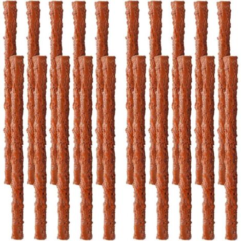 Mecha para neumáticos (20 piezas), adhesivo para mecha para neumáticos, mecha para reparación de neumáticos de coche, kit de reparación de neumáticos de coche, tiras para reparación de neumáticos de c
