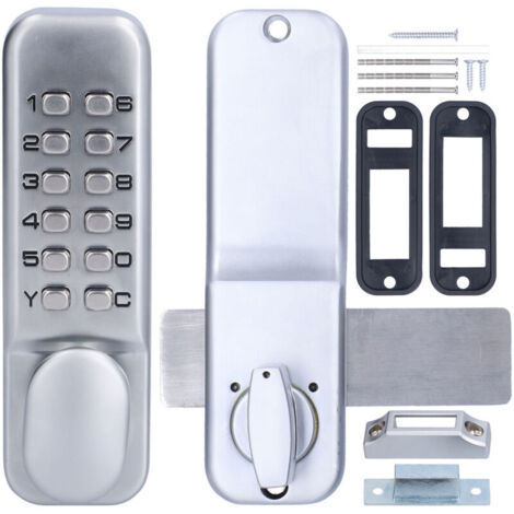 Mechanical combination lock, anti-theft code lock for two-way doors, glass doors, wooden doors, office use
