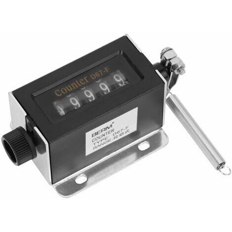 Mechanical Counter, D67F 5 Digit 0-99999 Mechanical Reset Manual Stroke Counting Counter for Printing Press, Automatic Digital Counter