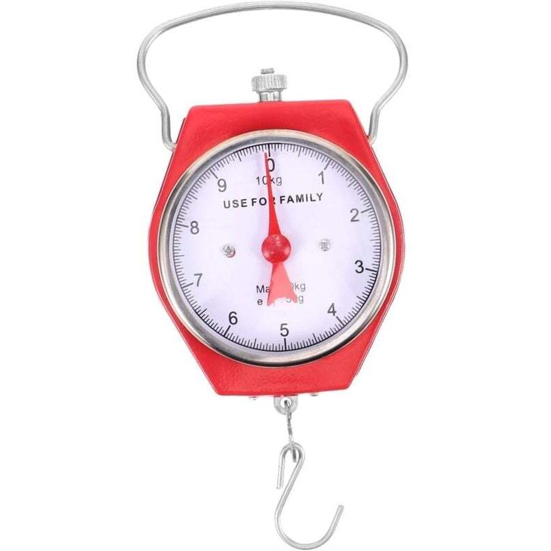 Image of Mechanische Hängewaage, tragbare Federwaage zum Wiegen von Gepäck und Lebensmitteln