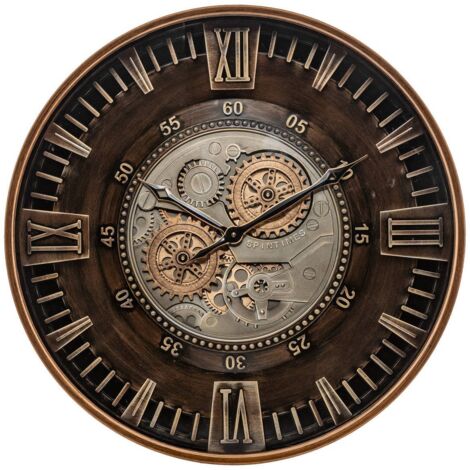 Mechanische Uhr Yoni Metall braun D59cm - Atmosphera créateur d'intérieur