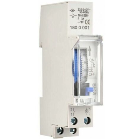 Mechanischer 24-Stunden-Timer, 15-Minuten-Timer, Schienenmontage, eingebaute Batterie, SUL180a AC220-240V FLITI