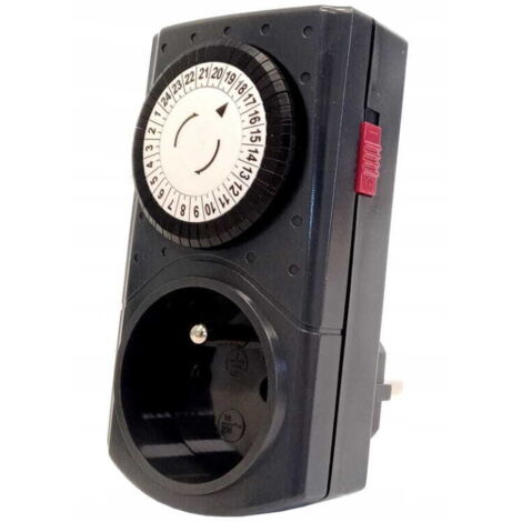 Mechanischer 24-Stunden-Timer, Graphit, 48 Programme