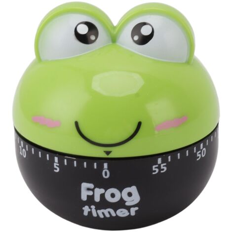 Mechanischer Küchentimer (60 Minuten), hochpräzise einstellbar, grünes Cartoon-Design für Küche und Büro