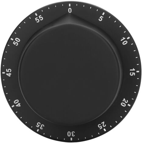 Mechanischer Küchentimer aus Edelstahl 304, magnetisch, für Köche, Schwarz