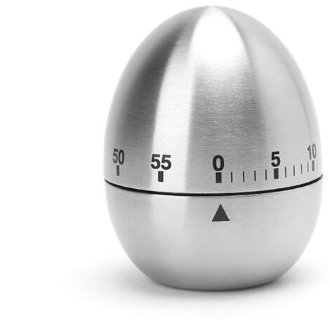 Mechanischer Küchentimer aus Edelstahl in Eiform