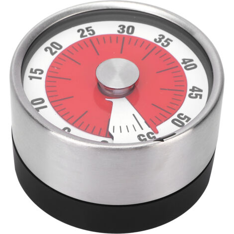Mechanischer Küchentimer, Stoppuhr zum Lernen, Schlafen, Zeitmanagement für Studenten, rund, weiß