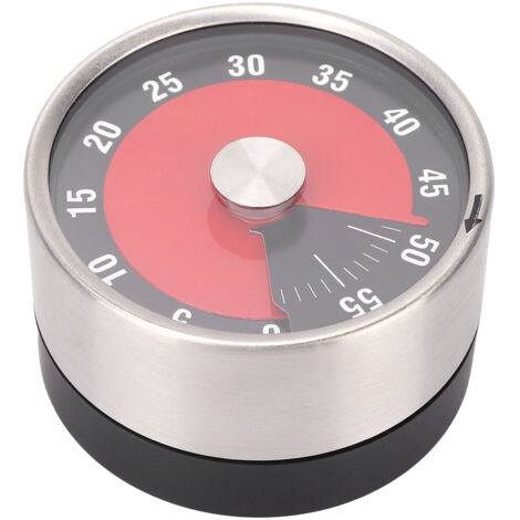 Mechanischer Küchentimer, Stoppuhr zum Lernen, Schlafen, Zeitmanagement für Studenten, Schwarz