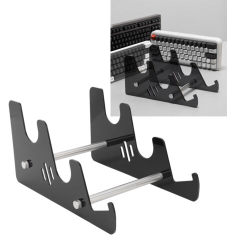 Mechanischer Tastaturständer aus Acryl und Metall zur Präsentation und Aufbewahrung von mechanischen Tastaturen, abnehmbar und schwarz