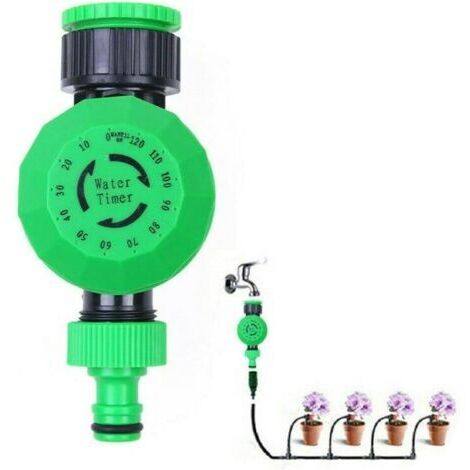 Mechanischer Wasserzeitschalter für den Wasserhahn, automatischer Bewässerungszeitschalter für Gartenbewässerungssysteme zur einfachen automatischen Bewässerungssteuerung in zwei Stunden.