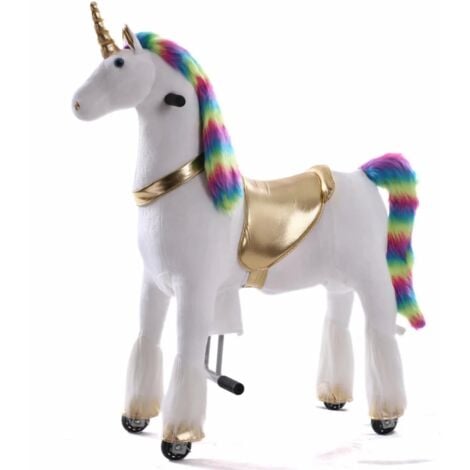 BERGHOFF Mechanisches Einhorn Pferd auf Rollen - Groß - bis 6 Jahre -