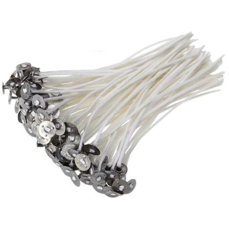 Mechas redondas para velas, 150 unidades, 9/15/20 cm, algodón para velas de cera.