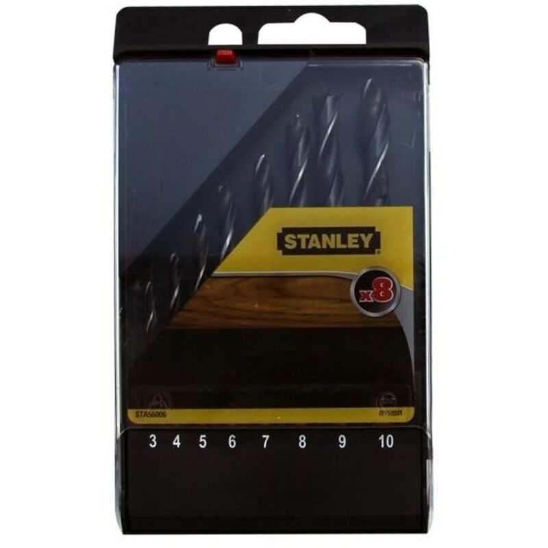Stanley Cassette de 8 mèches à bois 3 pointes 3 10mm STA56006 QZ - vue 4