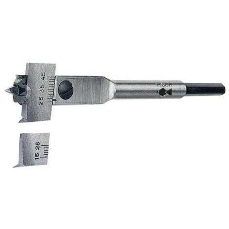 Mèche à bois extensible, queue 6 pans, capacité 15 à 45 mm, longueur 130 mm