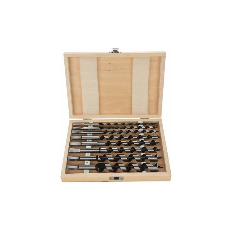 Fei Yu - Mèche à Bois Hélicoïdal, Lot de 8 pcs Foret à Bois Fraise à Bois Hélicoïdal en Acier au Carbone avec Longueur 230mm Diamètre 6mm 8mm 10mm