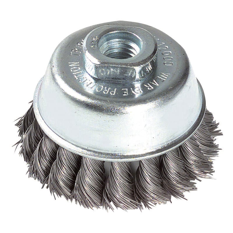 Tivoly - Brosse Coupe • Fil Acier Torsadé • Ø90mm • Alésage M14 • Pour Gros Décapage du Métal