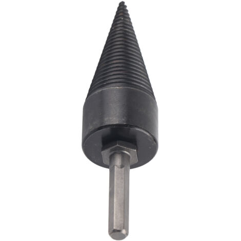 Mèche à bois pour fendre les bûches, pointe carbone, tige hexagonale, outil de perçage noir 38mm
