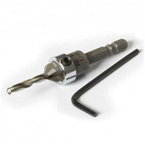 Mèche à bois pour perceuse – Fraise chanfrein Ø 4mm – Butée réglable – Pour vis inox Ø 5mm – Coupe nette sans éclat