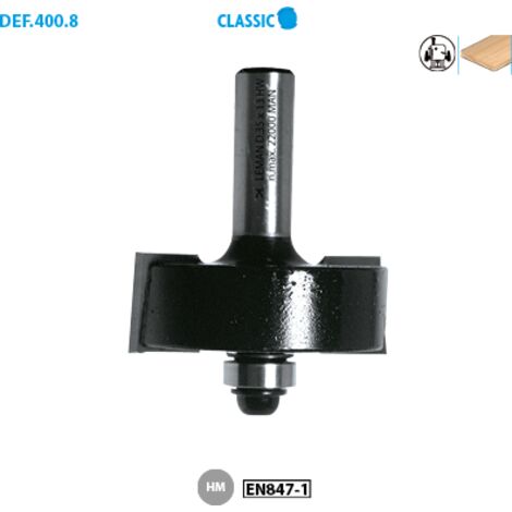 Mèche à feuillurer + guide Classic ø 35 ø Queue 8 Long. Utile 13 Nbr coupes 2