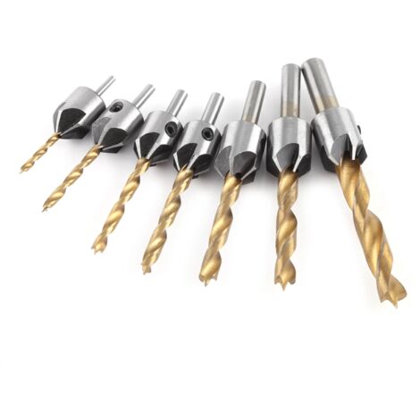 Mèche à fraiser pour bois avec clé hexagonale, 7 pièces (3-10 mm) - Outil de perçage menuiserie