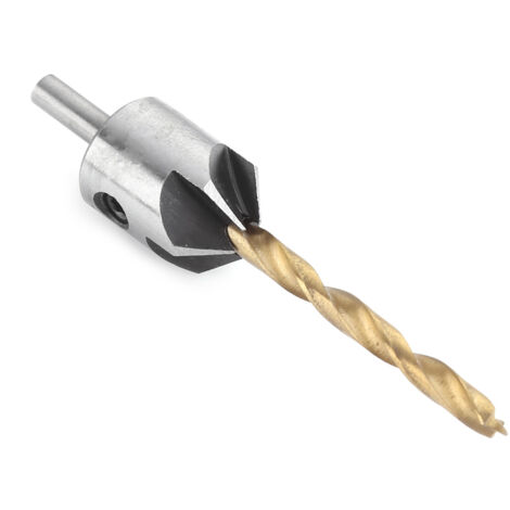 Mèche à fraiser pour bois, outil de perçage menuiserie, tige ronde avec clé Allen (4.5mm)