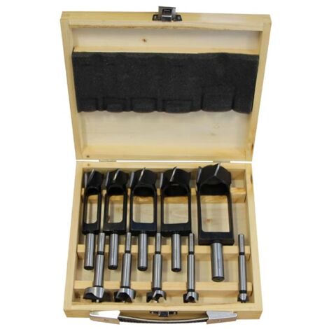 Mèche à bois pour perceuse – Lot de 10 mèches à bouchonner 15/35 mm – Queue Ø 13 mm – Pour éliminer imperfections du bois – Fisch