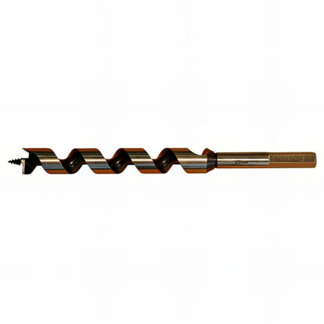 Mèche bois de charpente à spirale unique D. 36 x Lu. 385 x Lt. 460 mm x Q. 6 pans - FS360460 - Labor
