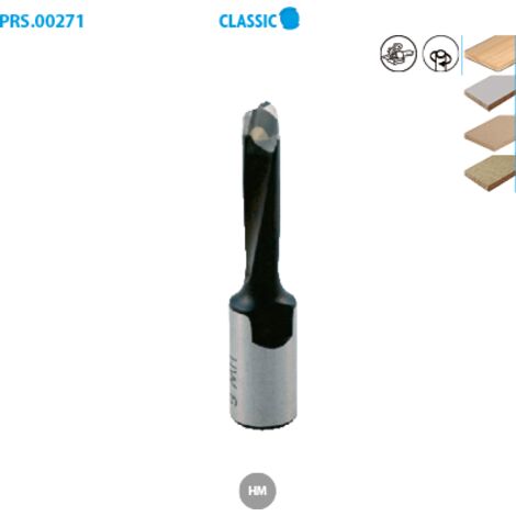 Mèche d'assemblage carbure pour festool domino Classic ø 5 Long. 49 Long. Utile 25mm