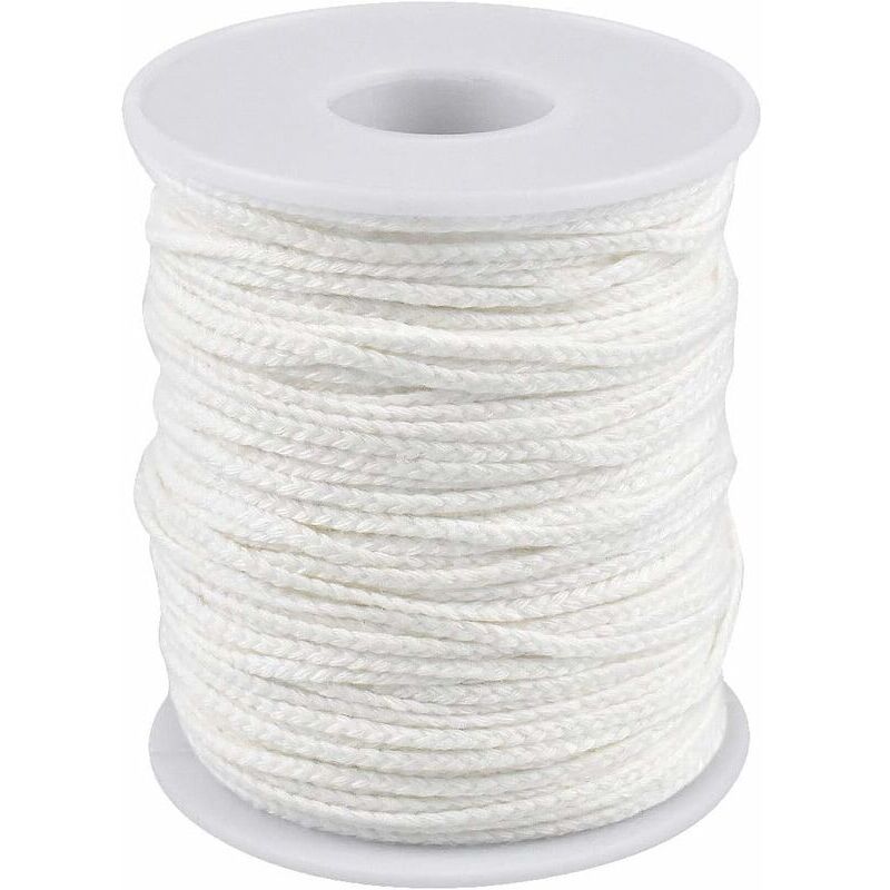 Mèche de Bougie 1 Rouleau 61m Coton Mèche de Lampe Rechange Lanterne Brûleurs Lampes à Huile pour Fabrication ale de Bougies
