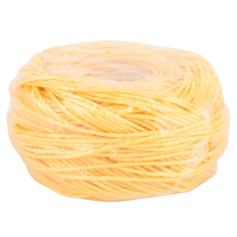 Mèche de bougie en fibre naturelle 2mm, enduite de cire d'abeille, pour bougies parfumées DIY - Rouleau de 60 mètres (Clair)